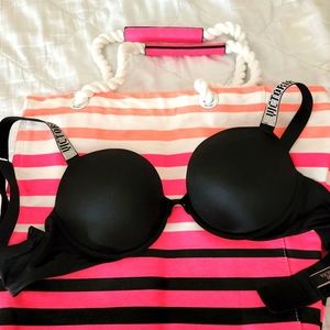 Beautiful Victoria Secret pushup bra. Black, 36C. New, never worn $28